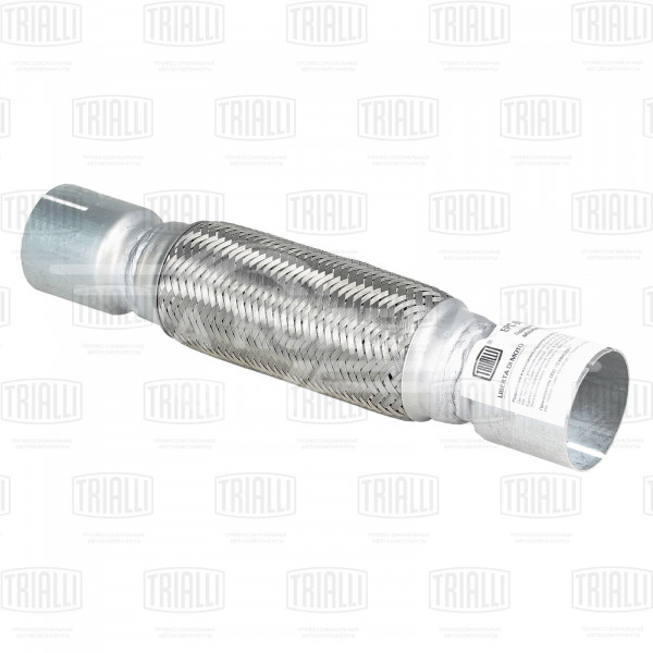 Переходник 60/60 L=350 под хомут с виброкомпенсатором 55х200 (нержавеющая алюминизированная сталь)
