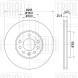 Диск тормозной передний для автомобилей Opel Vectra C (02-) / SAAB 9-3 (02-) R15 d=285