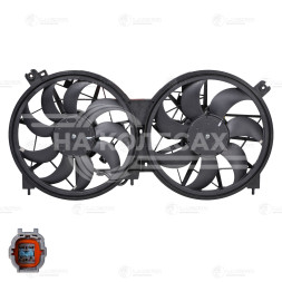 Электровентилятор охлаждения для автомобилей Nissan Murano II (Z52) (14-) 3.5i (2 вент.) (с кожухом)