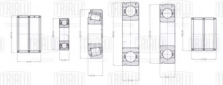 Ремкомплект КПП полный для автомобиля ГАЗ 3302 (с 2003 г.) с коническими подшипниками (только подшипники)