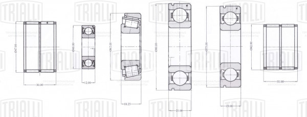 Ремкомплект КПП полный для автомобиля ГАЗ 3302 (с 2003 г.) с коническими подшипниками (только подшипники)