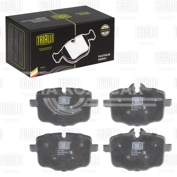 Колодки тормозные дисковые задние для автомобилей BMW 5 (F10) (09-) с тормозной системой TRW (для диска D=345) (в комплекте с датчиком)