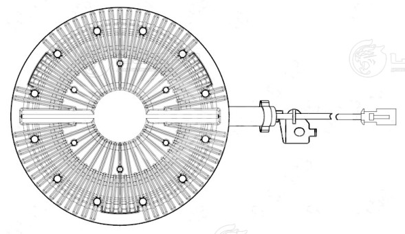 Муфта вязкостная для автомобилей MAN TGA (02-)/TGS/TGX (07-) 10.5D (электронное управление, разъем 6 контактов, без крыльчатки) d 247 мм.