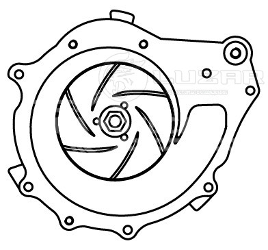 Насос водяной для автомобилей Scania 5 (04-) (P/G/R/T) [DC9/DC13]