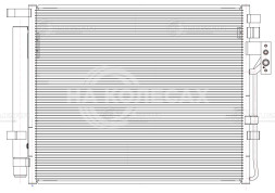 Радиатор кондиционера для автомобилей Sorento (09-) 2.0D/2.2D