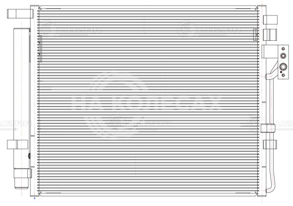 Радиатор кондиционера для автомобилей Sorento (09-) 2.0D/2.2D