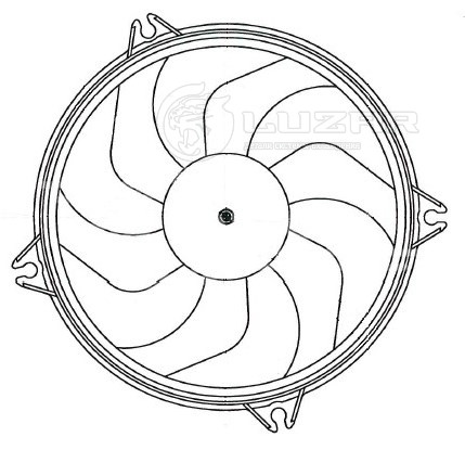 Электровентилятор охлаждения для автомобилей Citroen Berlingo I (96-)/Peugeout Partner I (96-) (с кожухом)