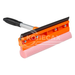 Щетка для мытья стекол с поролоном и водосгоном компактная (30 см)