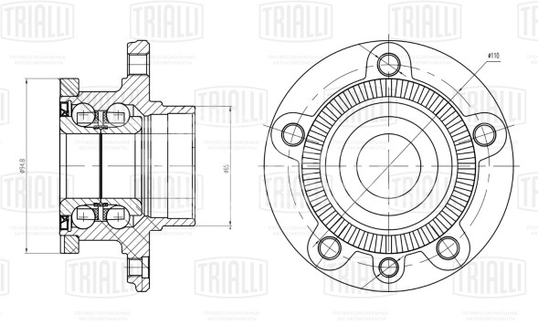 Ступица передняя в сборе с подшипником для автомобиля Opel Omega A (86-)/Omega B (94-)