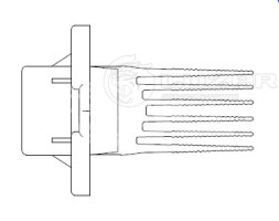 Резистор электровентилятора отопителя для автомобилей Hyundai Tuscon (04-)/KIA Sportage II (04-) (auto A/C) (тип Doowon)