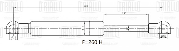 Амортизатор (упор) крышки багажника для автомобиля Nissan Juke (10-)