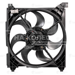 Электровентилятор охлаждения для автомобилей Hyundai Santa Fe (00-) (с кожухом)