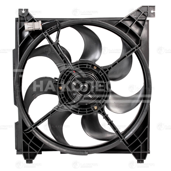 Электровентилятор охлаждения для автомобилей Hyundai Santa Fe (00-) (с кожухом)