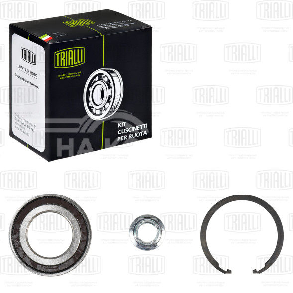 Ремонтный комплект ступицы передней для автомобиля Renault Duster (10-) (комплект: подшипник, стопорное кольцо, гайка)