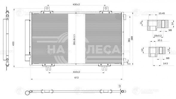 Радиатор кондиционера для автомобилей SX4 II (S-Cross) (13-)/Vitara II (14-) 1.6i
