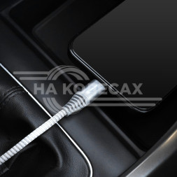 Кабель Type-C - Type-C поддержка PD 2м, серый нейлоновый