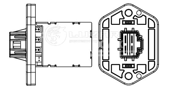 Резистор электровентилятора отопителя для автомобилей KIA Rio II (05-) (manual A/C)