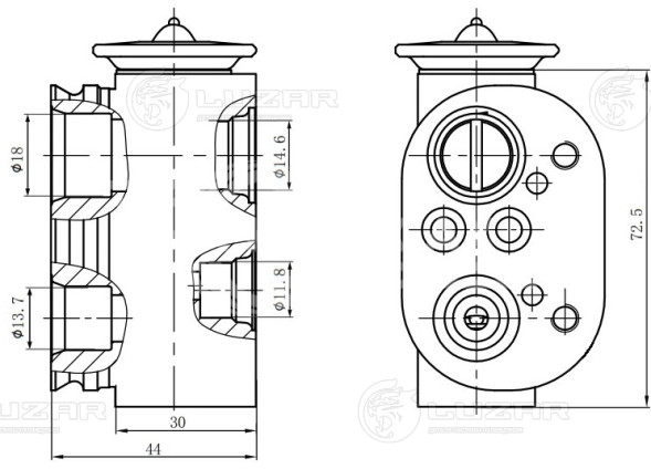 Клапан расширительный кондиционера (ТРВ) для автомобилей BMW 3 (F30) (11-)/1 (F20) (11-)