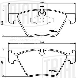 Колодки тормозные дисковые задние для автомобилей Jeep Grand Cherokee II (99-)