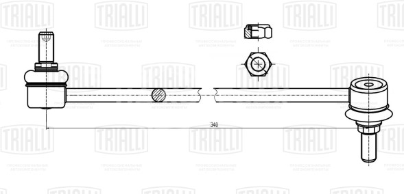Стойка стабилизатора переднего правая для автомобиля Hyundai Santa Fe (06-)/Kia Sorento (09-)