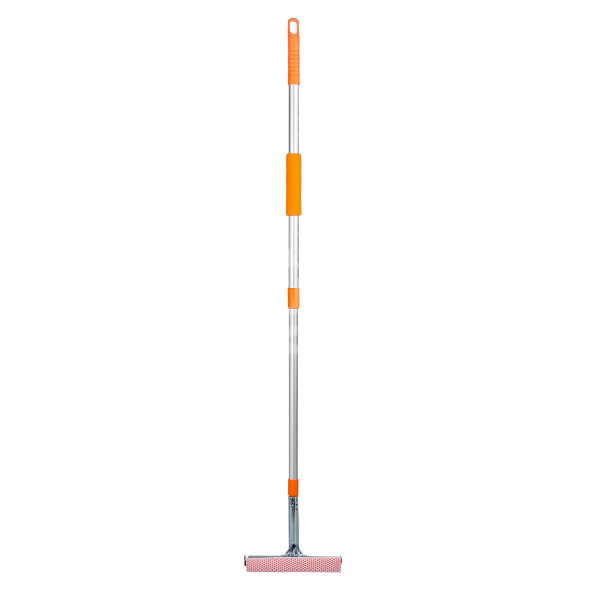 Щетка для мытья стекол с телескопич. ручкой, поролоном и водосгоном (90-130см)