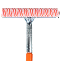 Щетка для мытья стекол с телескопич. ручкой, поролоном и водосгоном (90-130см)