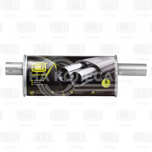 Глушитель для автомобилей ГАЗ 2705/3302 (дв. 406) дополнительный (резонатор) короткий (алюминизированная сталь)