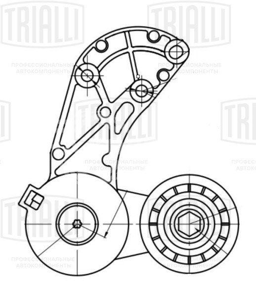 Ролик приводного ремня для автомобилей VW Touareg (02-) 3.2/3.6 с натяжным механизмом
