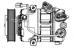 Компрессор кондиционера для автомобилей Tucson II (15-)/Sportage IV (16-) 2.0i