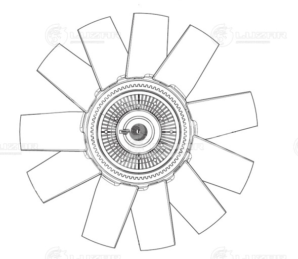 Муфта вязкостная для автомобилей ГАЗель Next с двигателем УМЗ-А274 EvoTech 2.7 (с крыльчаткой)