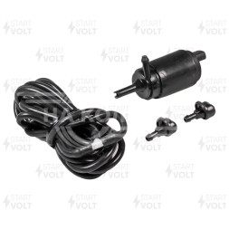 Насос омывателя для автомобилей КАМАЗ Евро-4 (комплект с патрубками)