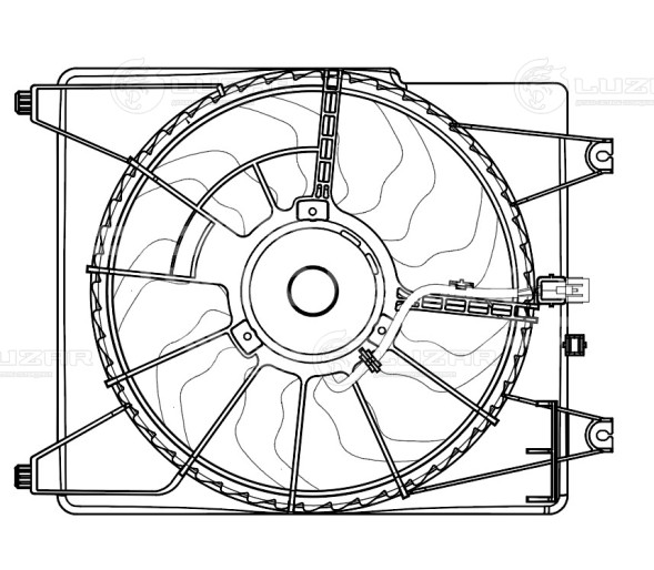 Электровентилятор кондиционера для автомобилей Hyundai Grand Starex (H-1) (07-) 2.5D (A2) (с кожухом)