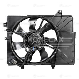 Электровентилятор охлаждения для автомобилей Hyundai Getz (02-)  АТ A/C+ (с кожухом)