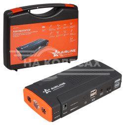 Аккумулятор пусковой (Booster) 13800мАч, 400А, 12.4V, пуск ДВС 2.0d, USB 5V/2A, 12/16/19V, кейс (APB-14-06)