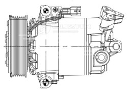 Компрессор кондиционера для автомобилей Qashqai (06-) 1.6i
