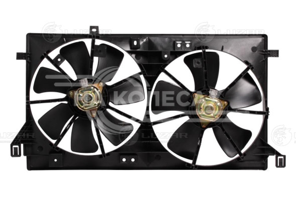 Электровентилятор охлаждения для автомобилей Mazda 3 (BL) 1.6i (09-) (2 вент.) (с кожухом)