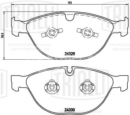 Колодки тормозные дисковые передние для автомобилей BMW M5 (E60) (03-) / M6 (E63) (03-) (PF 4241)