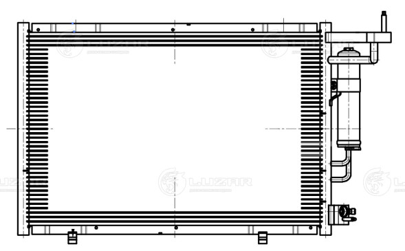 Радиатор кондиционера для автомобилей EcoSport (14-)/Ford Fiesta (12-) 1.6i/2.0i