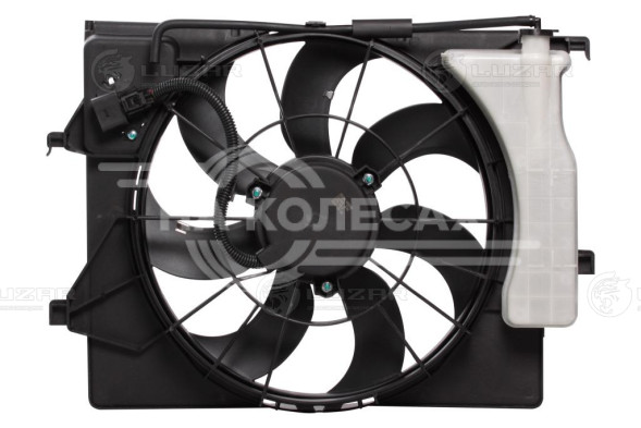 Электровентилятор охлаждения для автомобилей Hyundai Solaris II (17-)/KIA Rio IV (17-) (с кожухом и резистором)
