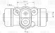 Цилиндр тормозной задний для автомобилей Suzuki Grand Vitara (98-)/(05-) левый/правый d=22.2мм
