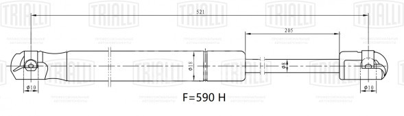 Амортизатор (упор) крышки багажника для автомобиля Skoda Rapid (12-)