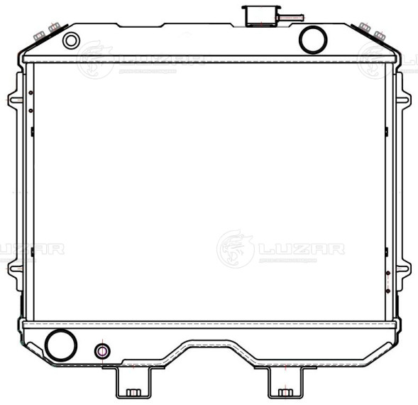 Радиатор охлаждения для автомобилей УАЗ 390994/374195 с двиг. УМЗ-421 (цельнопаяный, с отверстием под датчик)
