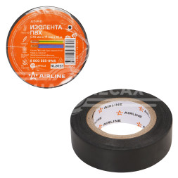 Изолента ПВХ, черная, 19 мм*10 м