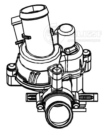 Термостат для автомобилей VW Transporter T5 (10-)/T6 (15-) 2.0D (87°С) (с корпусом)