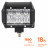 Фара (балка) светодиодная двухрядная 6LED, рассеяный свет (5D линза), 18Вт, 98х78х65мм, 12/24В
