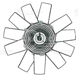 Муфта вязкостная для автомобилей 3163 (Patriot) (05-)/Hunter, 469, 452 (с крыльчаткой; 11 лопастей)