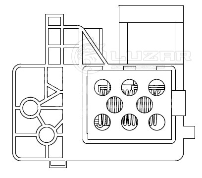 Резистор электровентилятора охлаждения для автомобилей Lada Vesta (15-)/Logan II (12-)