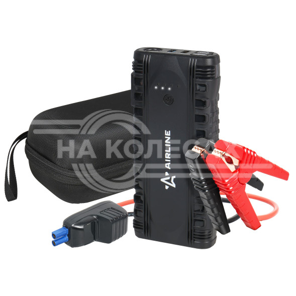 Аккумулятор пусковой (Booster) 12000мАч, 750А, 14.8V, умные провода, пуск ДВС 3.0d, кейс