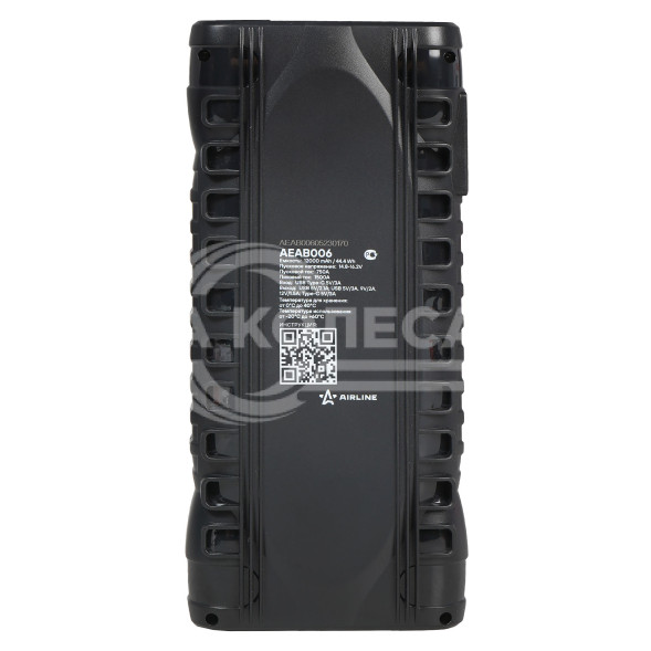 Аккумулятор пусковой (Booster) 12000мАч, 750А, 14.8V, умные провода, пуск ДВС 3.0d, кейс