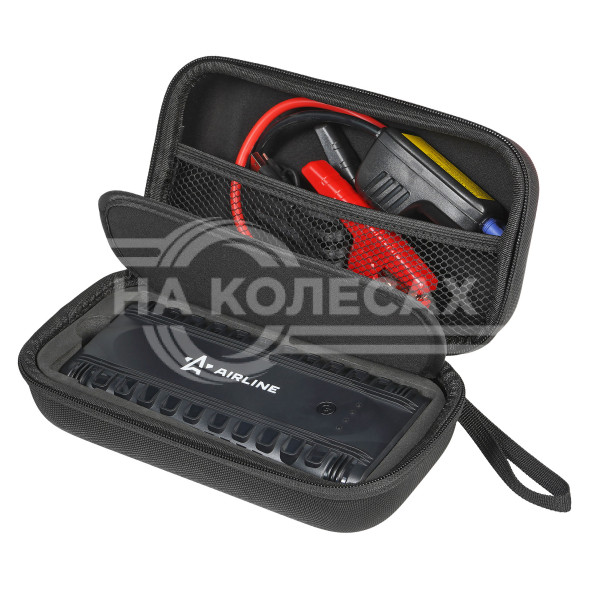 Аккумулятор пусковой (Booster) 12000мАч, 750А, 14.8V, умные провода, пуск ДВС 3.0d, кейс